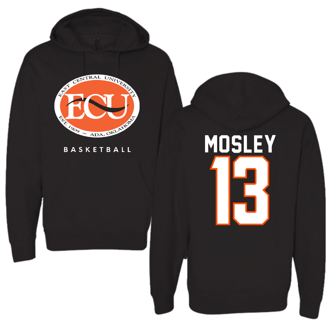 East Central University Basketball Black Hoodie - #13 Peyton Mosley