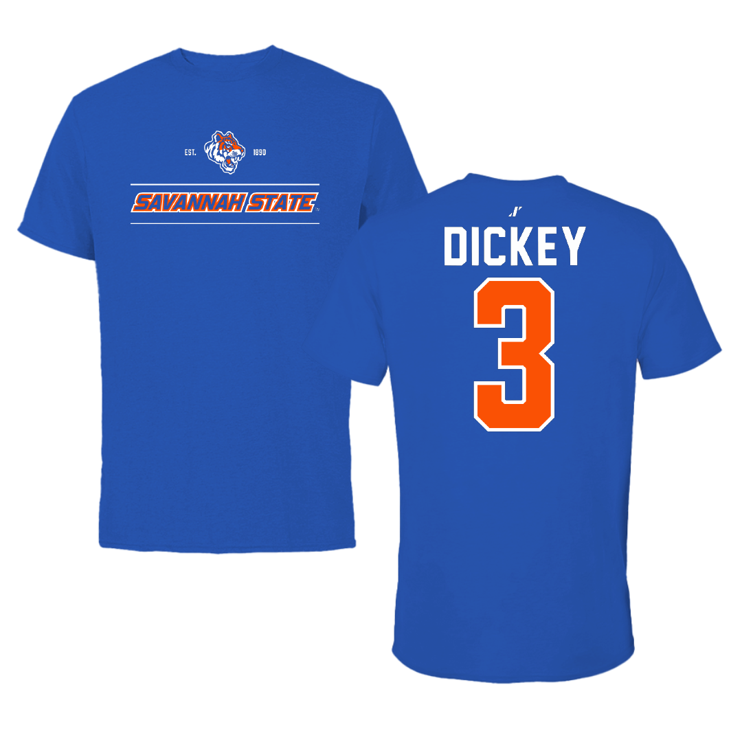 Savannah State University Volleyball Blue General Performance Tee - #3 Saniaa Dickey