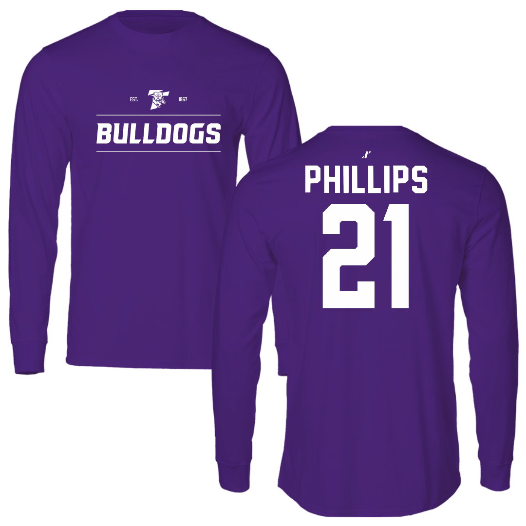 Truman State University Baseball Purple General Long Sleeve - #21 Nick Phillips