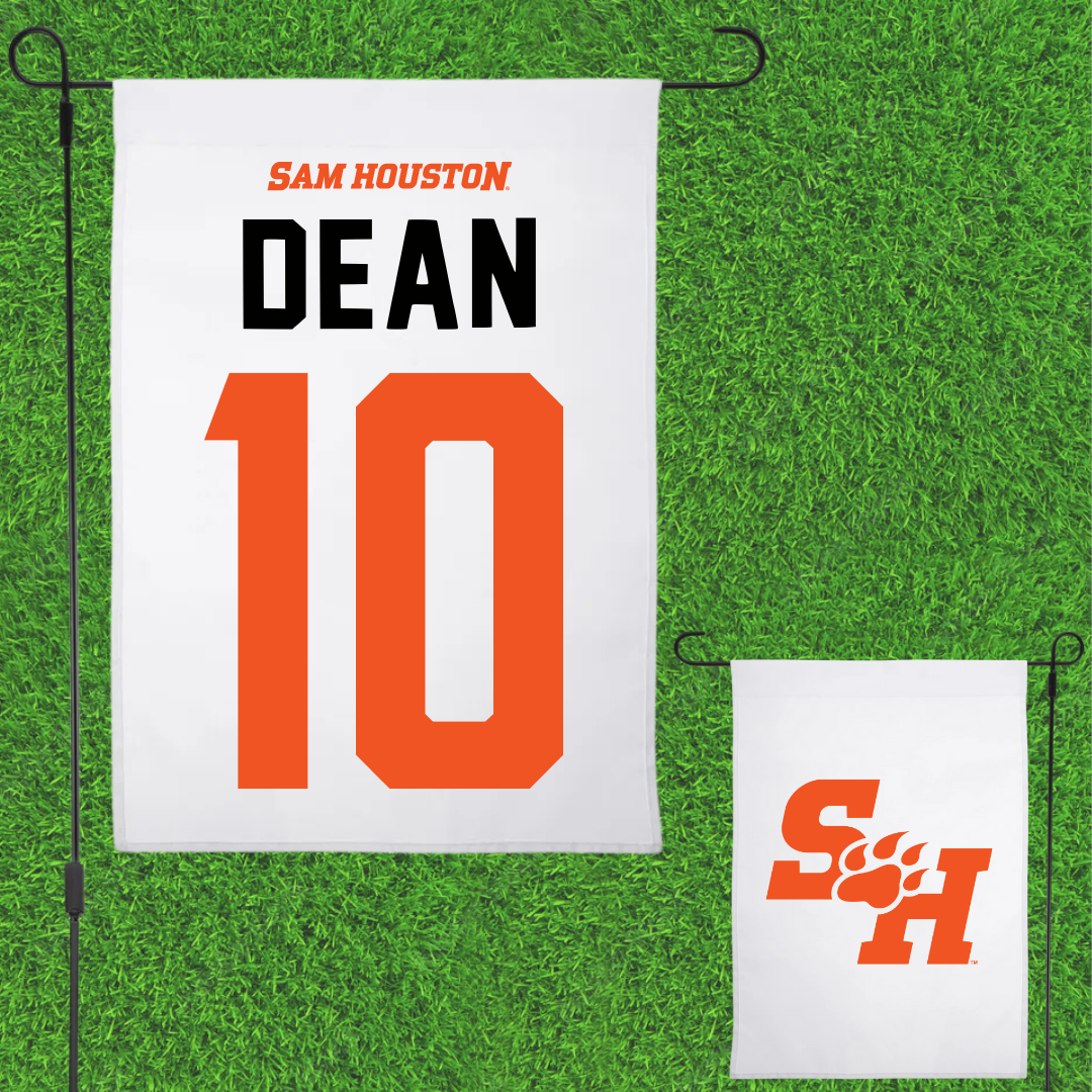 Sam Houston State University Baseball White Garden Flag - #10 Easton Dean