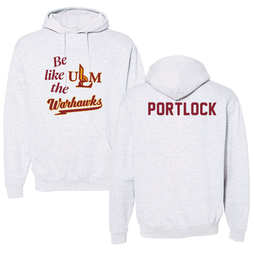 University of Louisiana Monroe TF and XC Light Gray Be Like Us Hoodie - Seneca Portlock