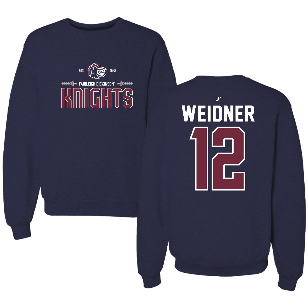 Fairleigh Dickinson University-Metropolitan Campus Lacrosse Navy General Crewneck - #12 Addie Weidner