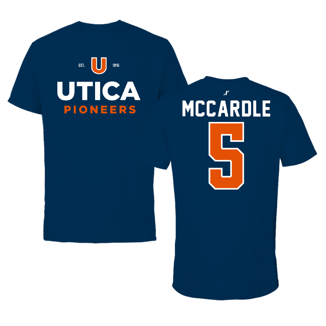 Utica University Basketball Navy General Tee - #5 Ryan McCardle