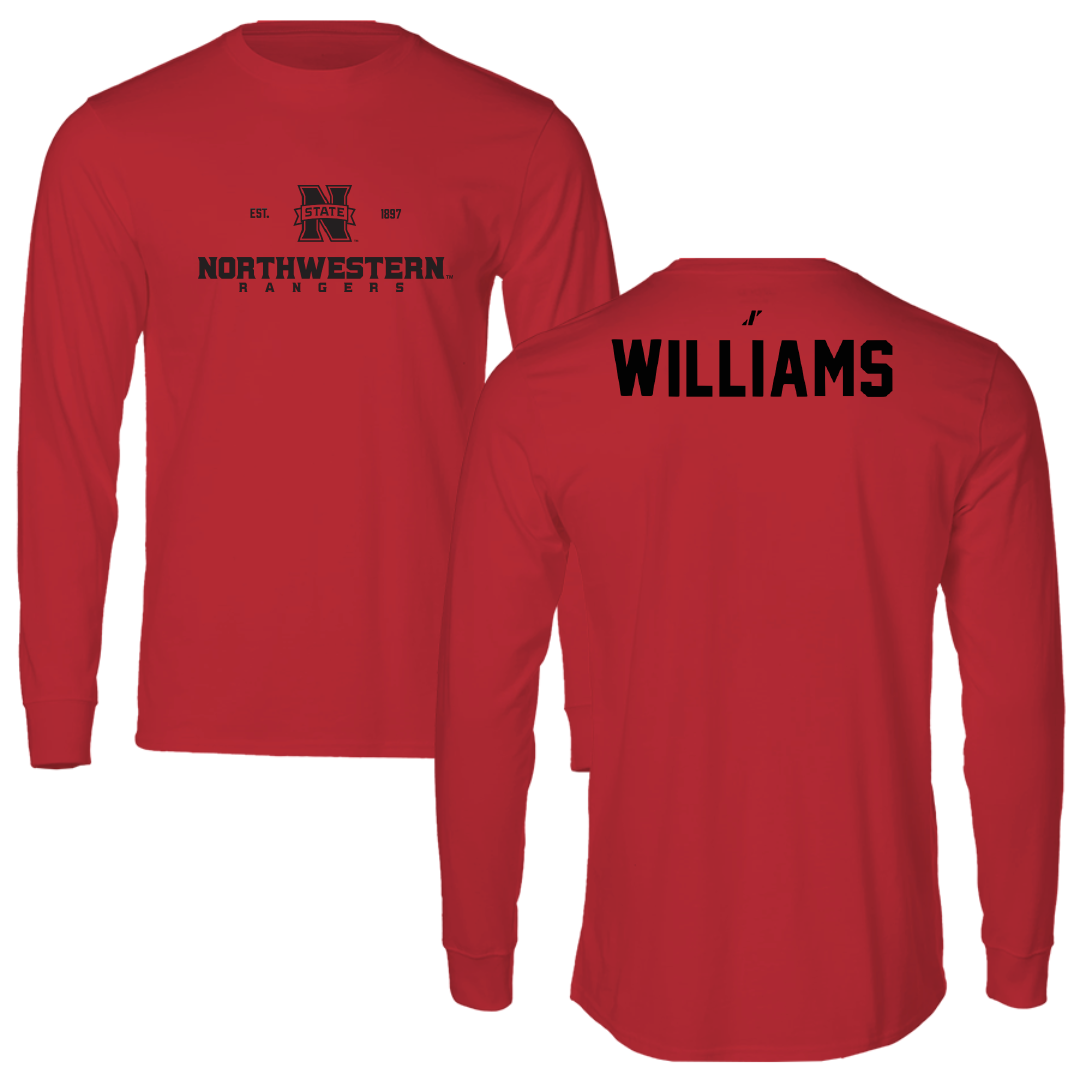 Northwestern Oklahoma State University TF and XC Red General Performance Long Sleeve - Caleb Williams