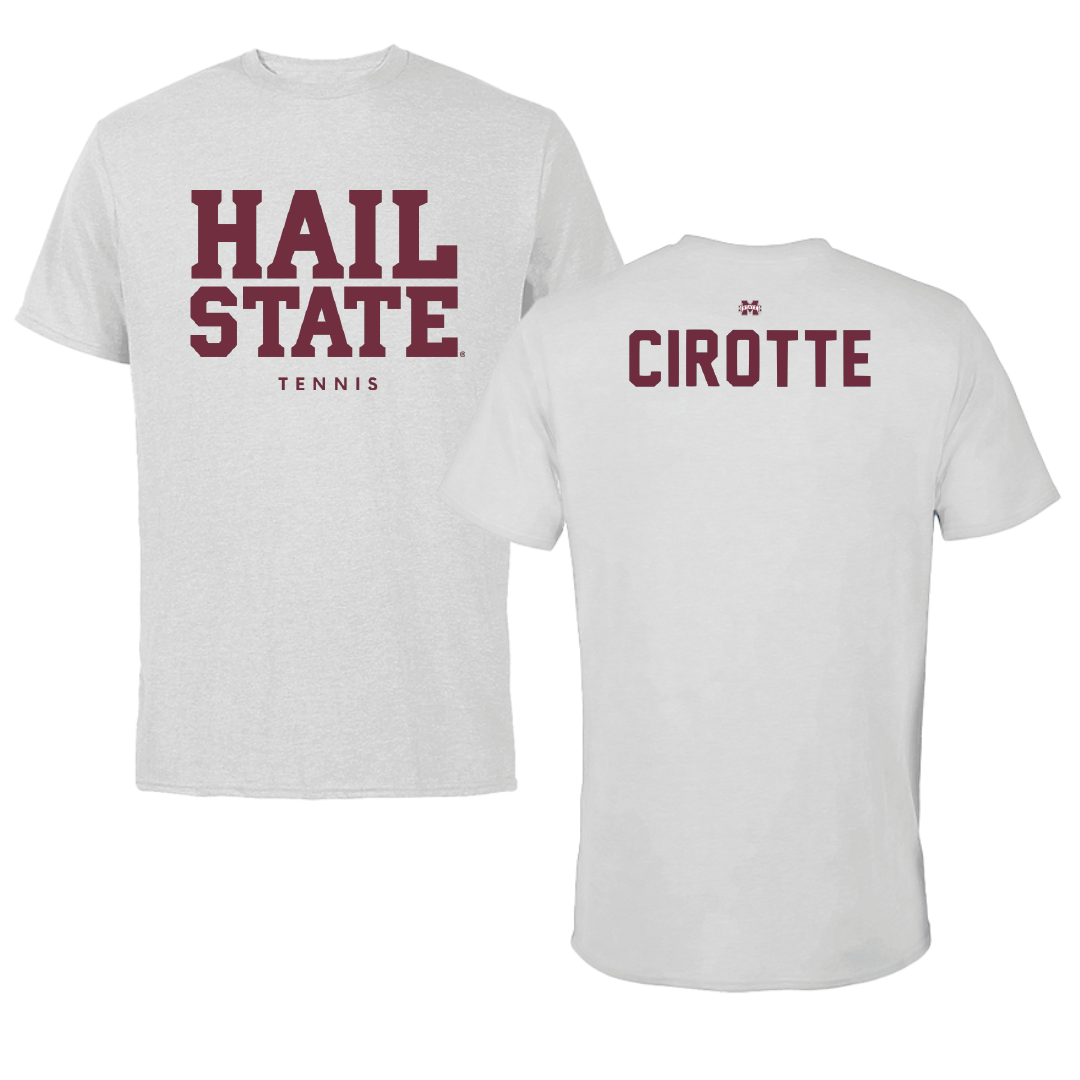 Mississippi State University Tennis Solid Athletic Gray Performance Tee - Chloé Cirotte