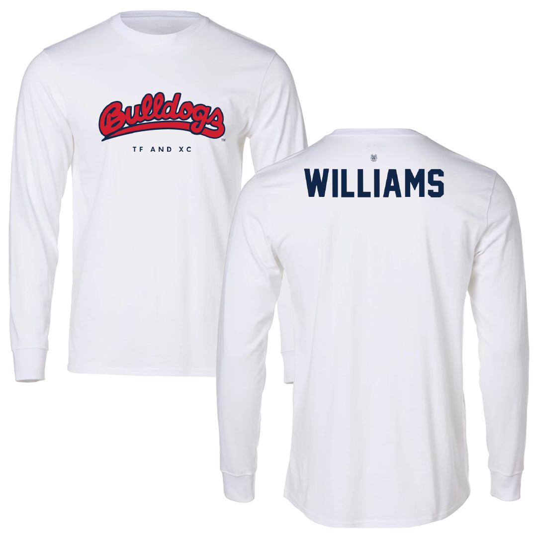 Fresno State University TF and XC White Long Sleeve - Elijah Williams