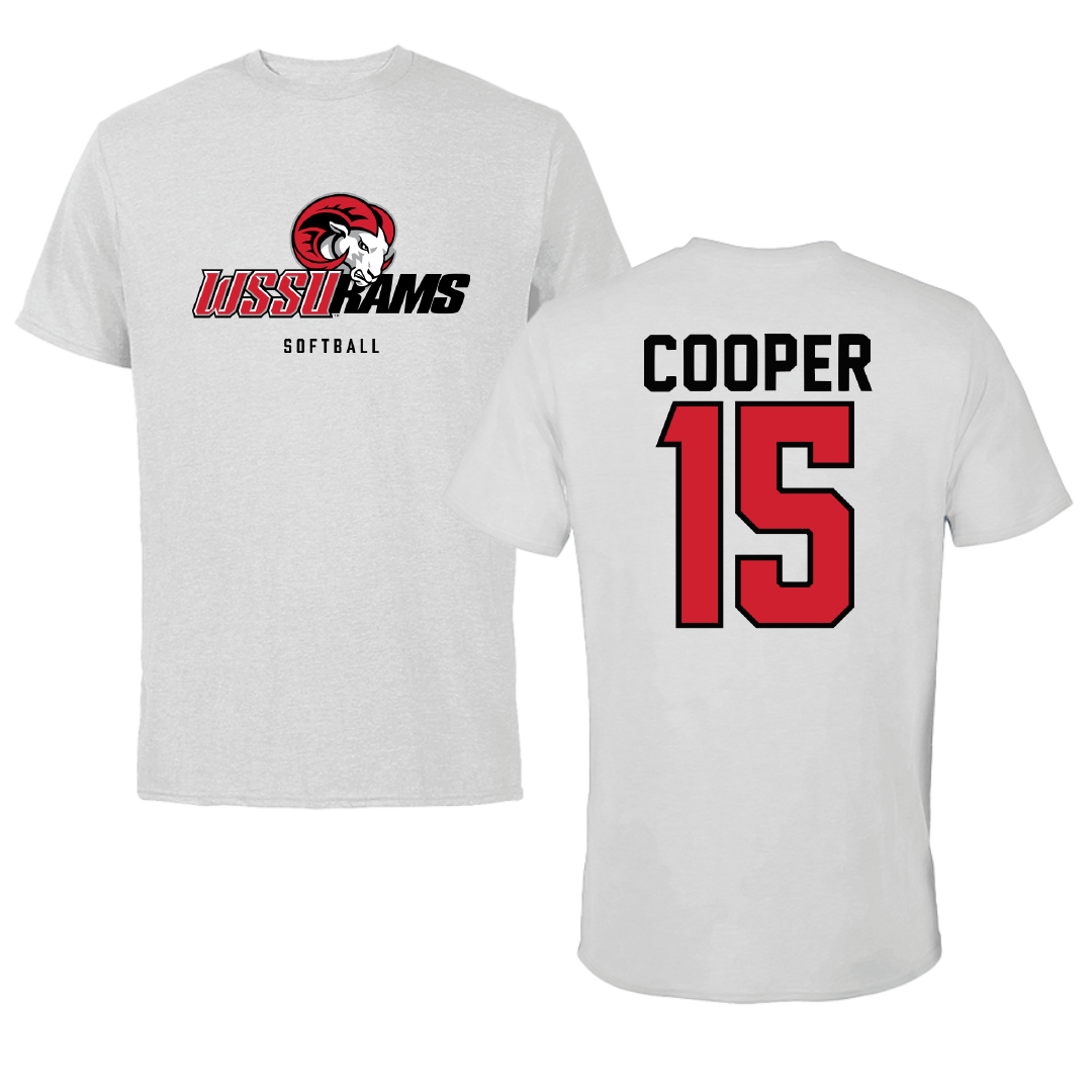Winston-Salem State University Softball Light Gray Tee - #15 Micaiah Cooper
