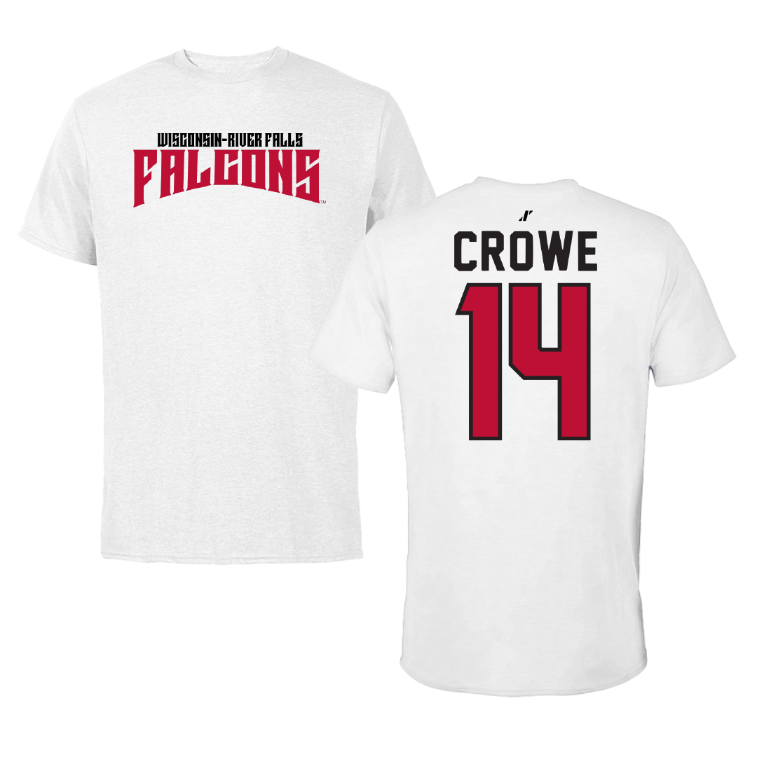 University of Wisconsin-River Falls Softball White Classic Performance Tee - #14 Emily Crowe