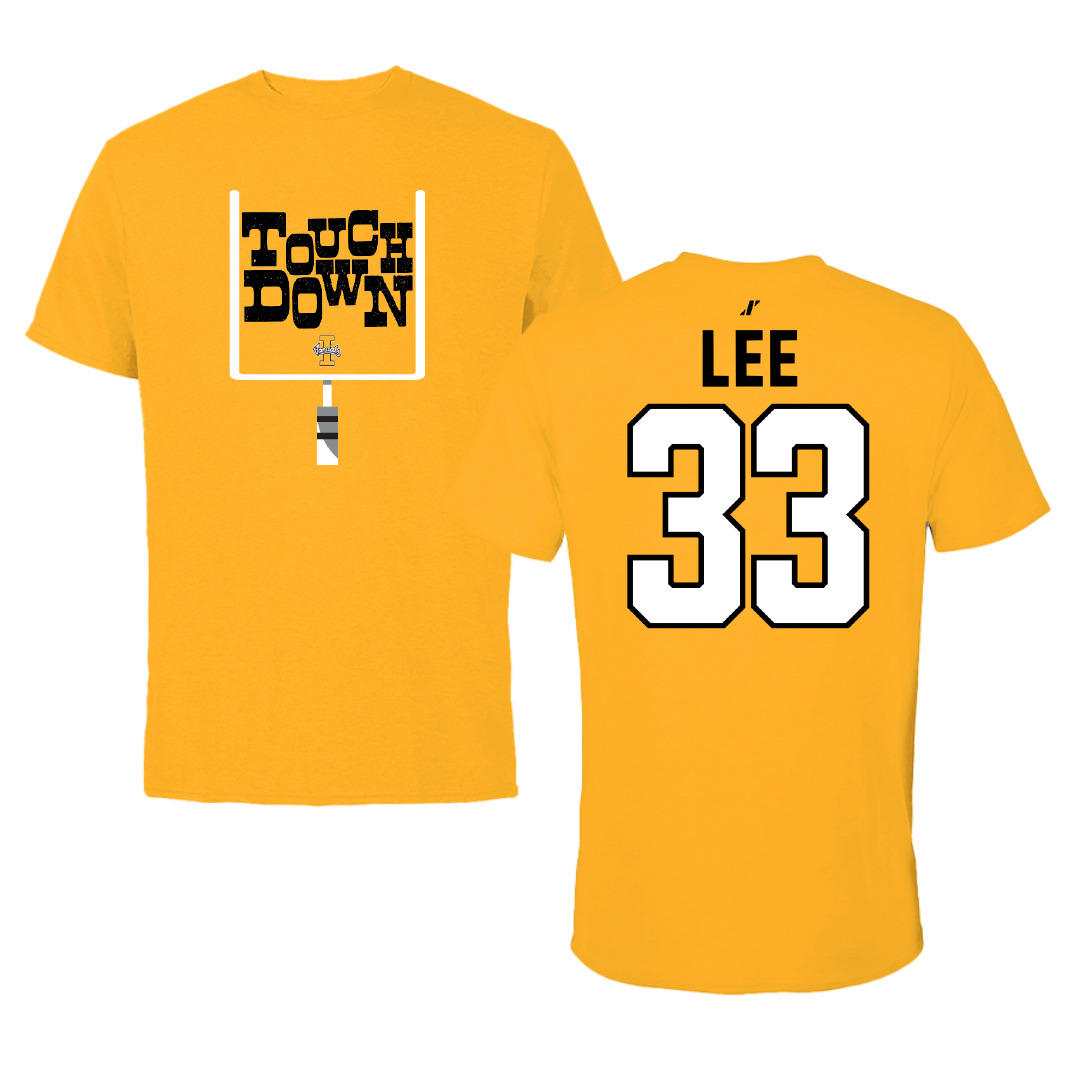 University of Idaho Football Gold Touchdown Performance Tee - #33 Julian Lee