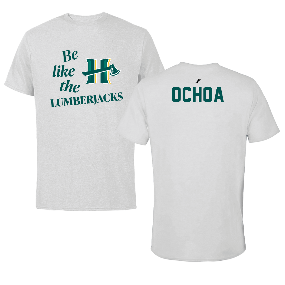 Cal Poly Humboldt TF and XC Light Gray Be Like Us Tee - Dylan Ochoa