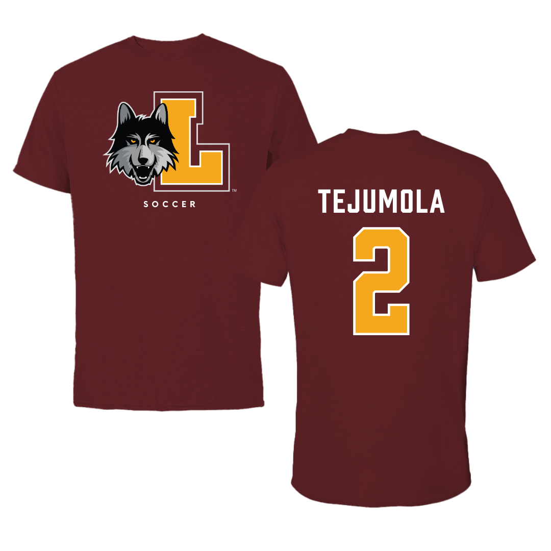 Loyola University-Chicago Soccer Maroon Mascot Performance Tee - #2 Kamran Tejumola