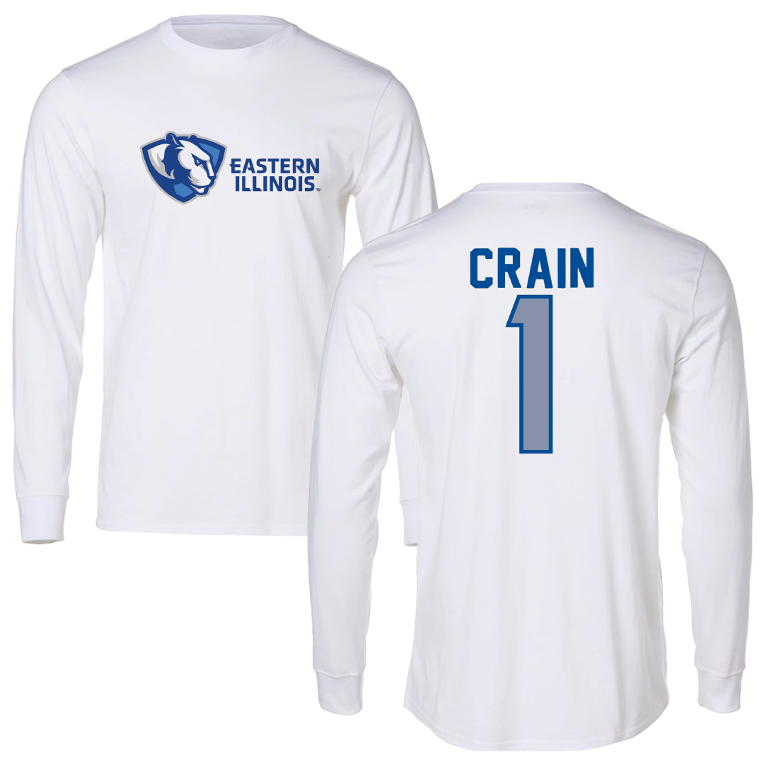 Eastern Illinois University Softball White Long Sleeve - #1 Abbey Crain
