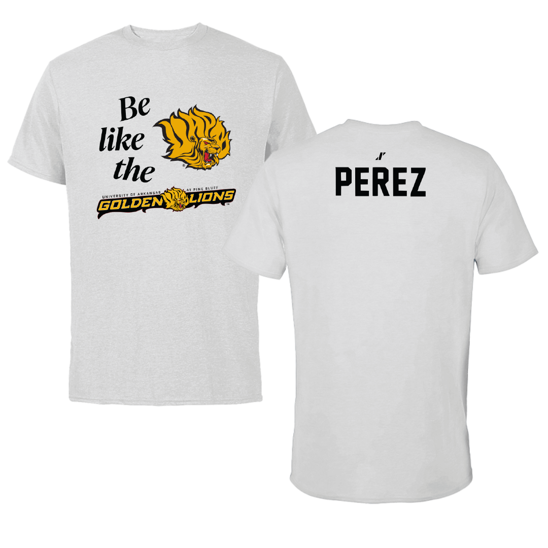 University of Arkansas-Pine Bluff Golf Light Gray Be Like Us Performance Tee - Angel Perez