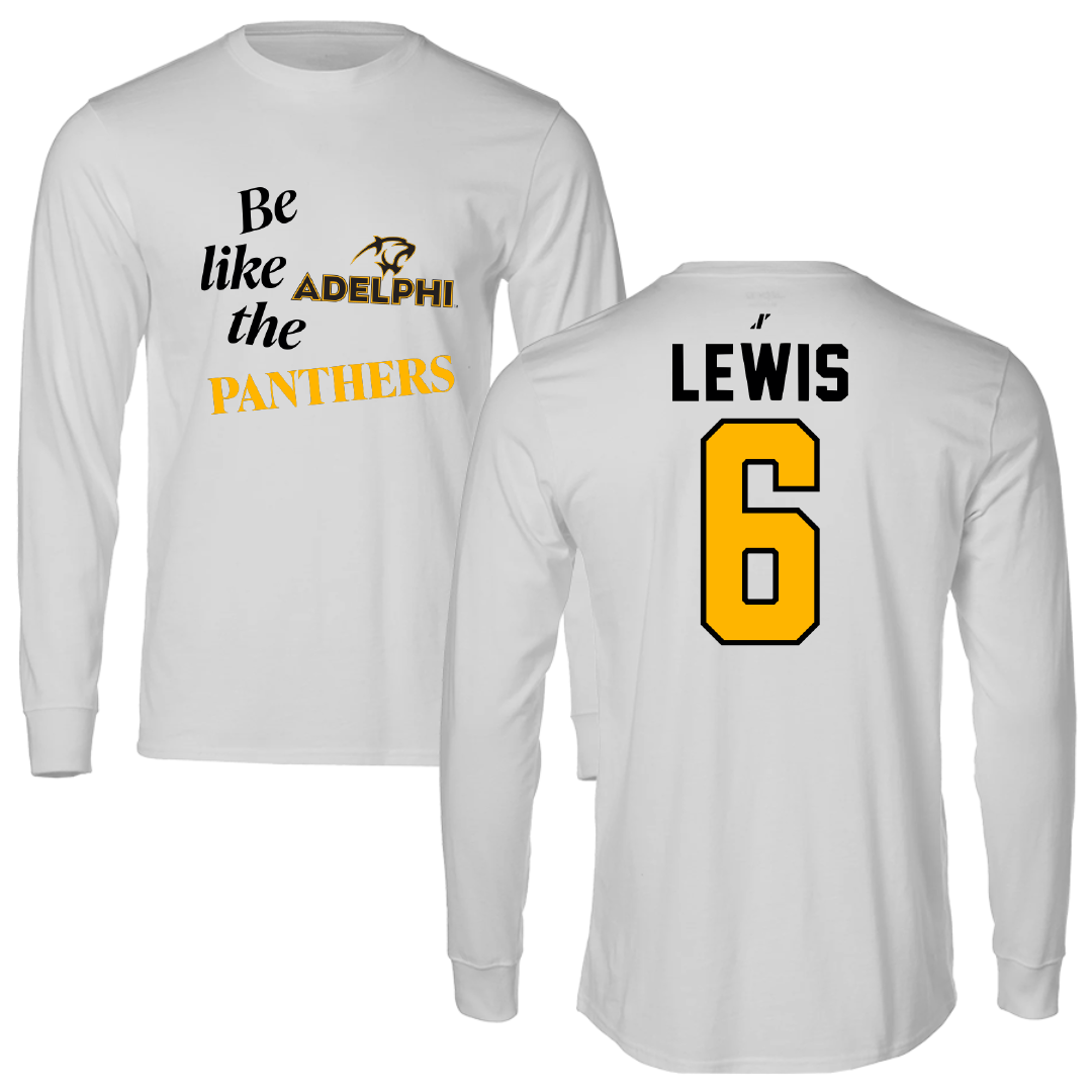 Adelphi University Lacrosse Light Gray Be Like Us Performance Long Sleeve - #6 Kyle Lewis