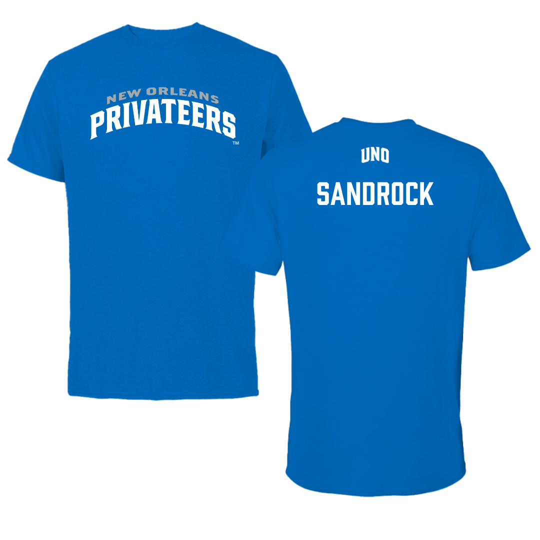 University of New Orleans TF and XC Blue Jersey Tee - Gary Sandrock