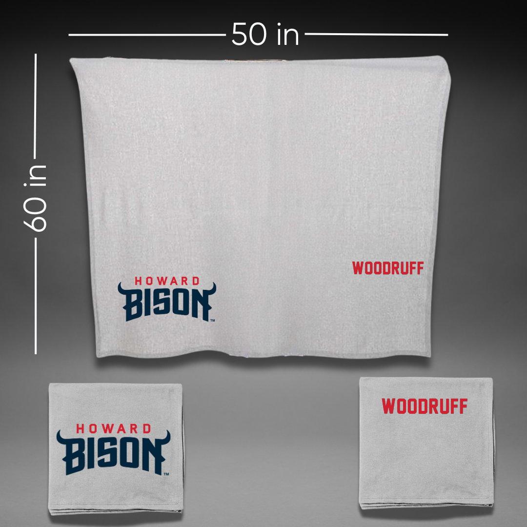Howard University TF and XC Gray Blanket - Aniya Woodruff