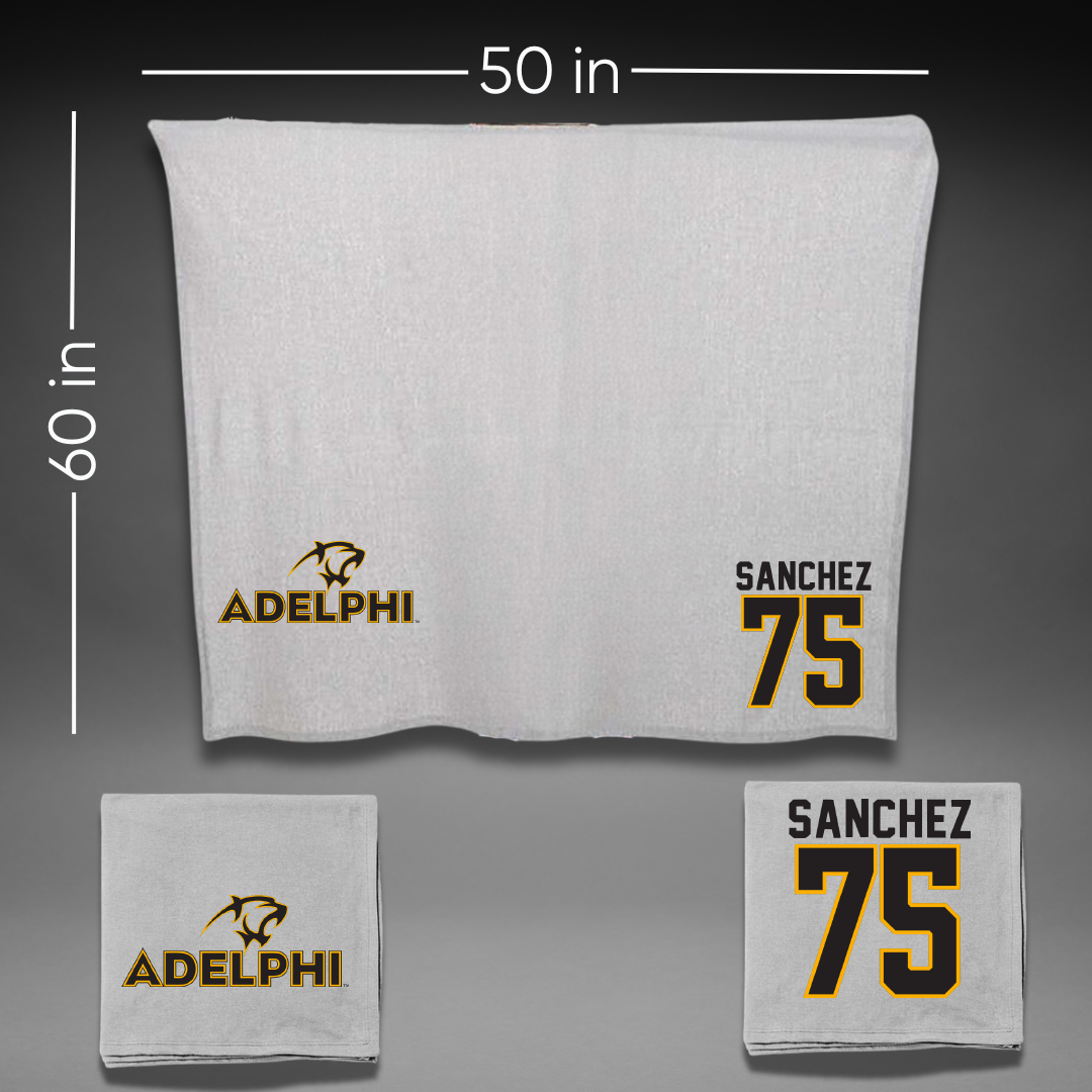 Adelphi University Bowling Gray Blanket - #75 Jillian Sanchez