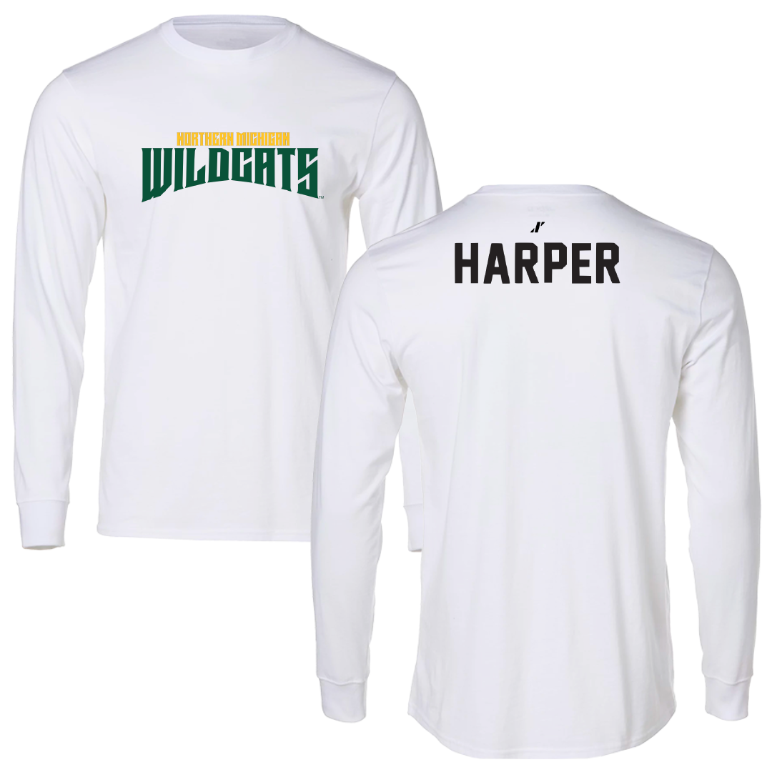 Northern Michigan University TF and XC White Classic Performance Long Sleeve - Beverly Harper