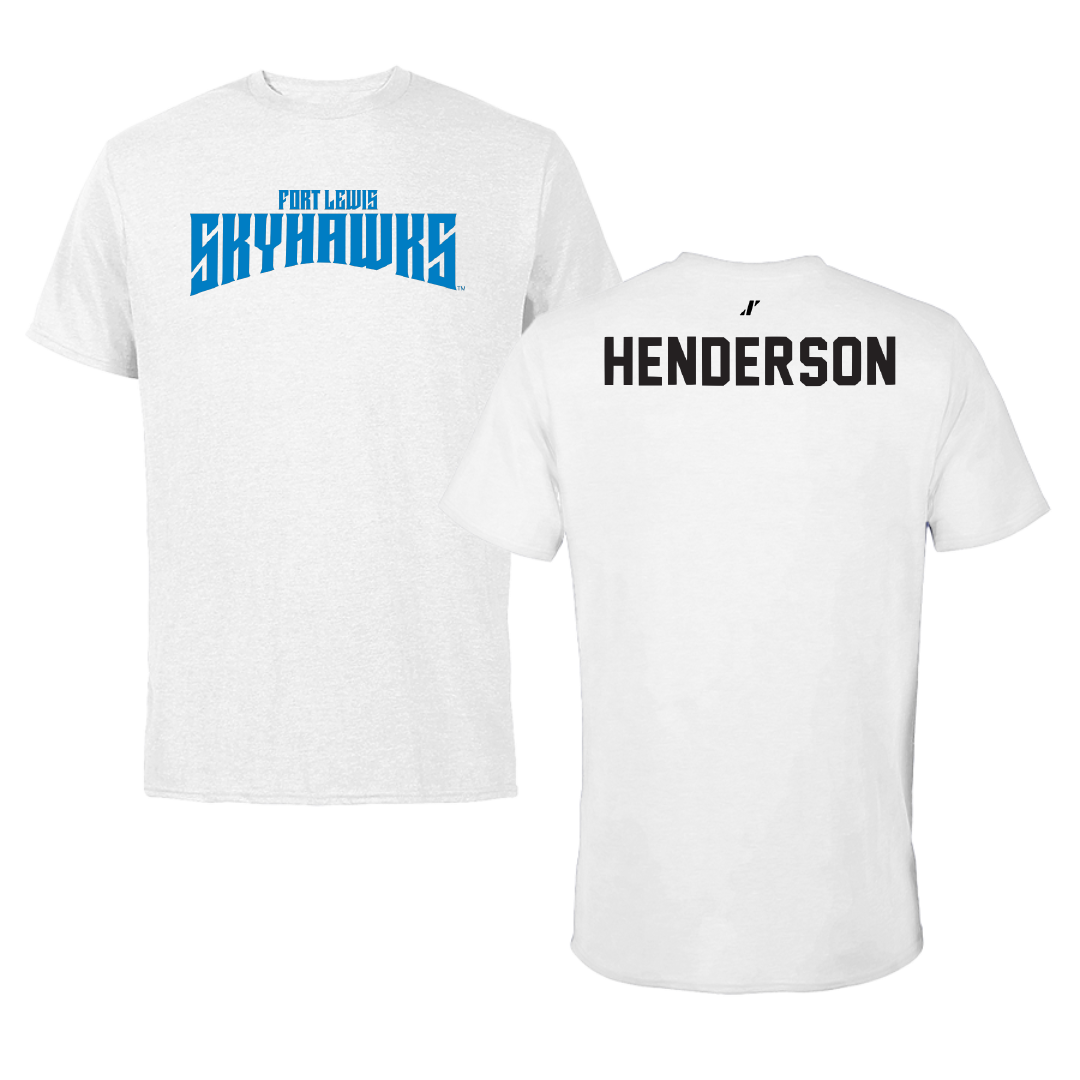 Fort Lewis College Golf White Classic Performance Tee - Ian Henderson