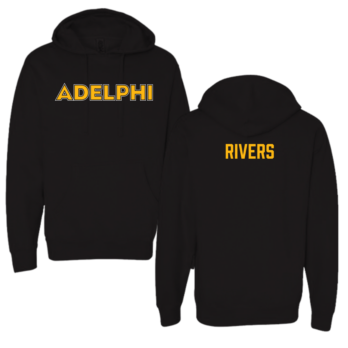 Adelphi University Swimming & Diving Black Hoodie - Cooper Rivers