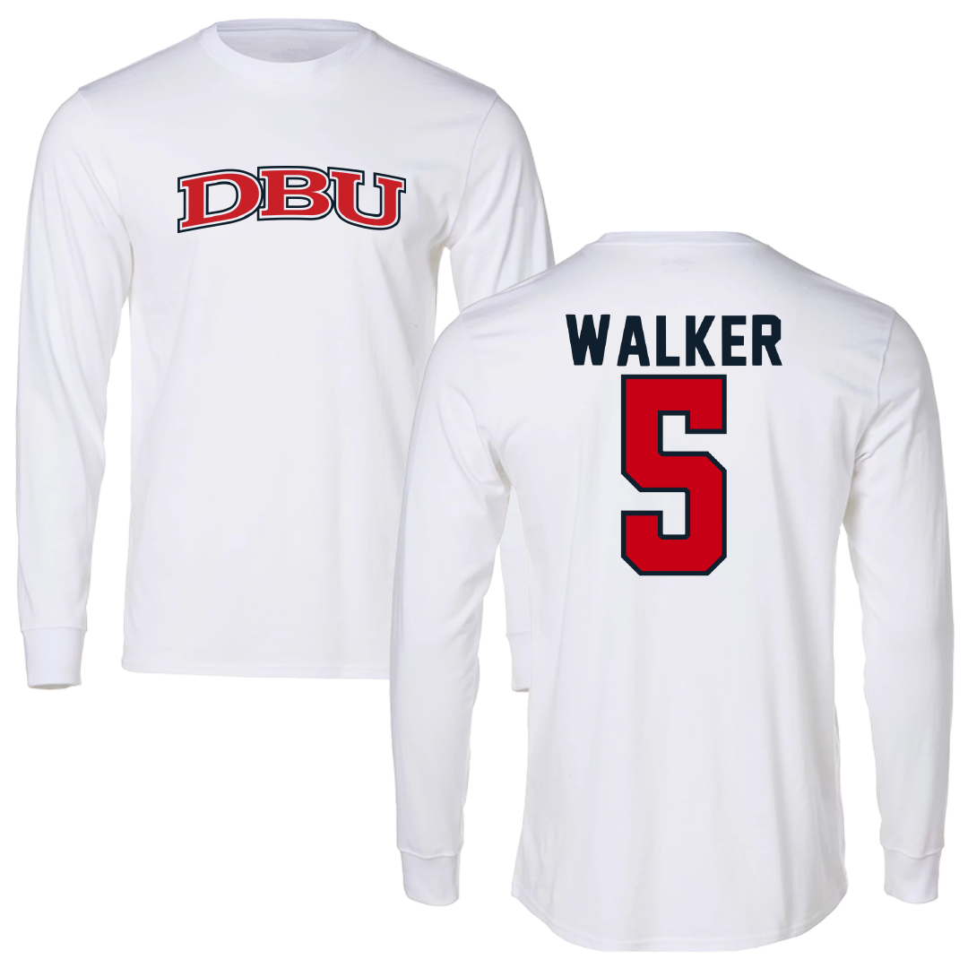 Dallas Baptist University Bowling White Long Sleeve - #5 Chase Walker