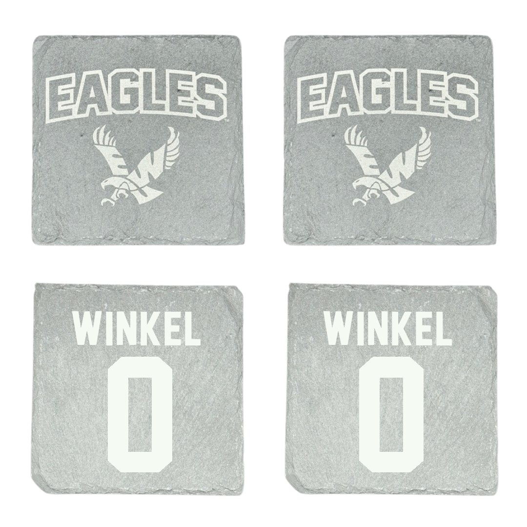 Eastern Washington University Basketball Stone Coaster (4 Pack)  - #0 Angelo Winkel