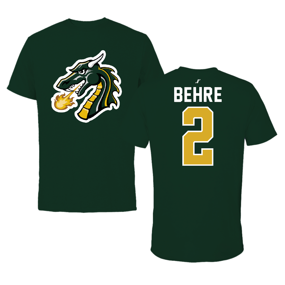 Tiffin University Lacrosse Forest Green Tee - #2 Jack Behre