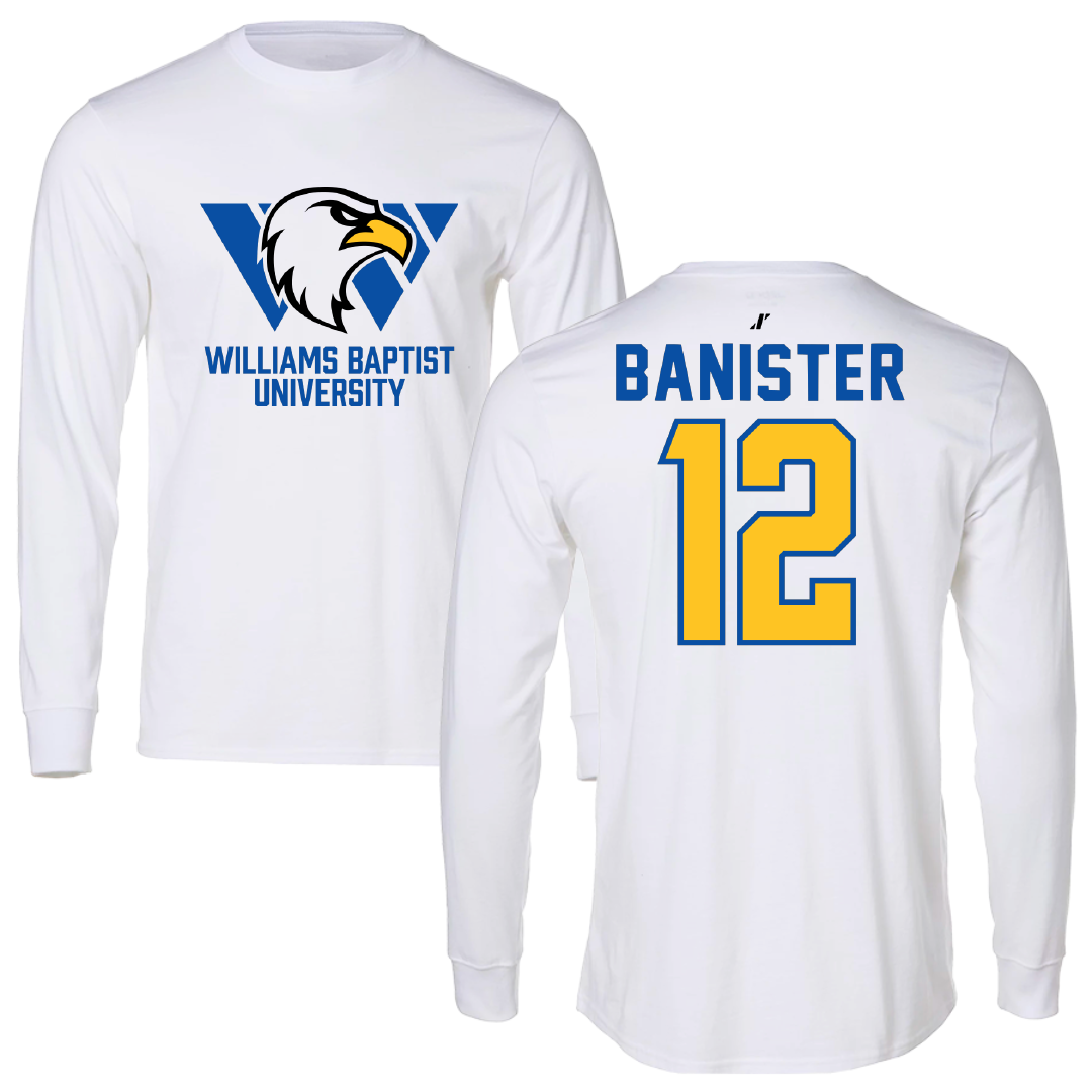 Williams Baptist University Softball White Long Sleeve - #12 Kyrah Banister