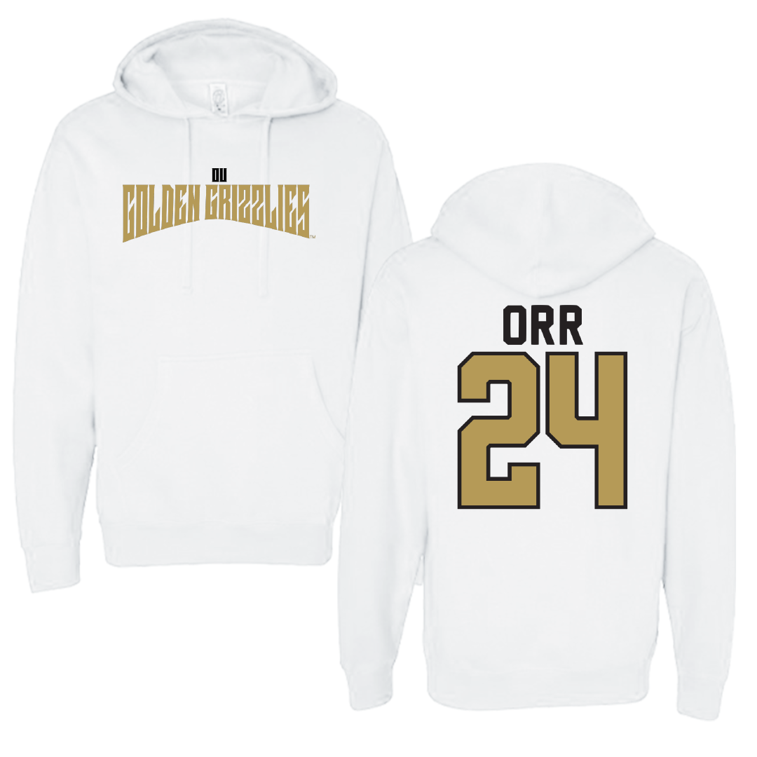 Oakland University Baseball White Classic Hoodie - #24 Aidan Orr