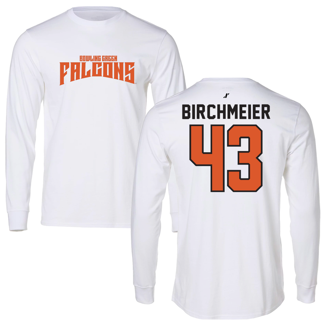 Bowling Green State University Baseball White Classic Long Sleeve - #43 Brady Birchmeier
