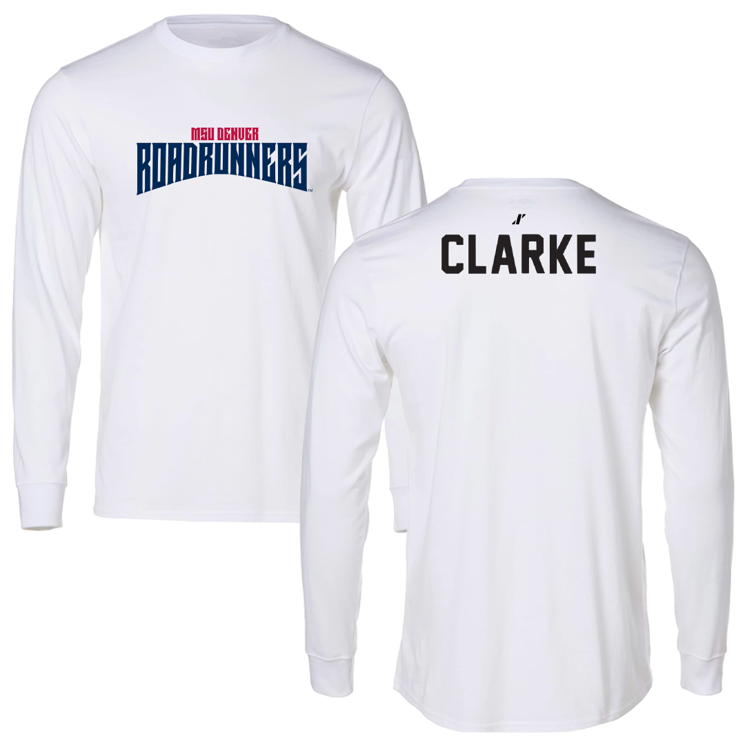 Metropolitan State University of Denver TF and XC White Classic Long Sleeve - Owen Clarke