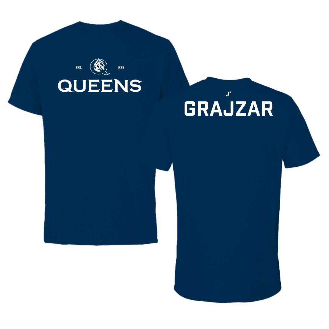 Queens University of Charlotte Golf Navy General Performance Tee - Brad Grajzar
