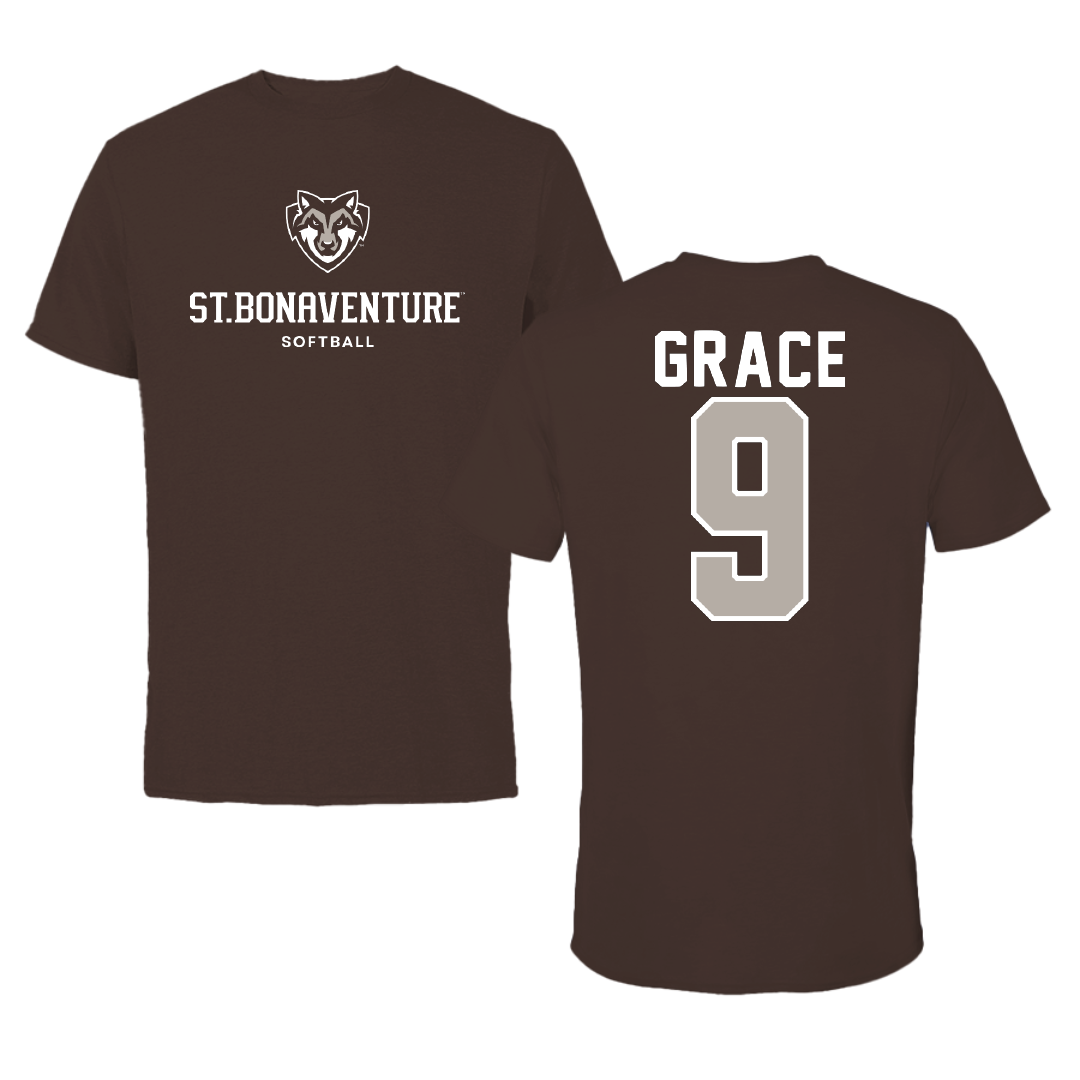 St. Bonaventure University Softball Brown Bonnies Tee - #9 Kaylee Grace