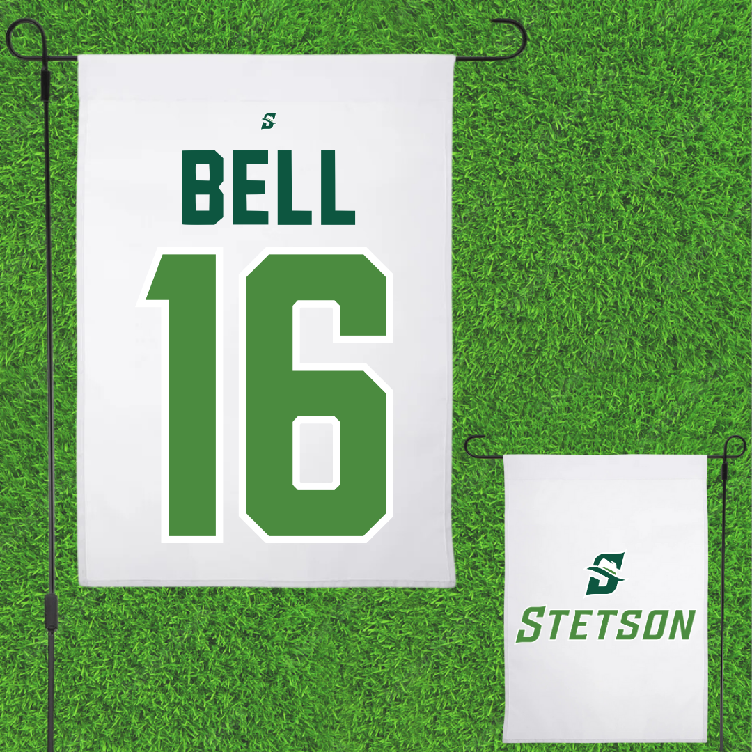 Stetson University Soccer White Garden Flag - #16 Madison Bell