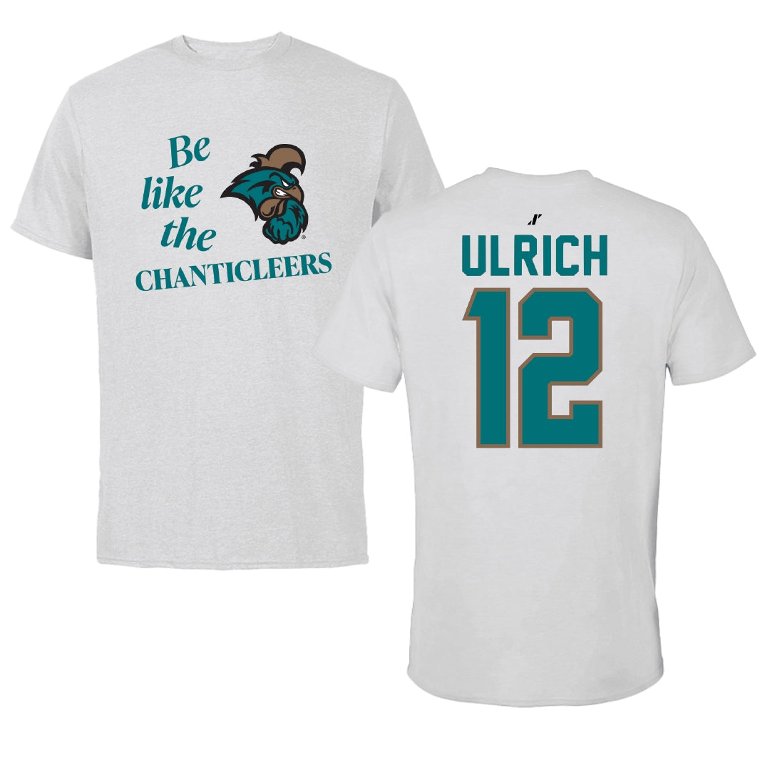 Coastal Carolina University Soccer Light Gray Be Like Us Performance Tee - #12 Lincoln Ulrich