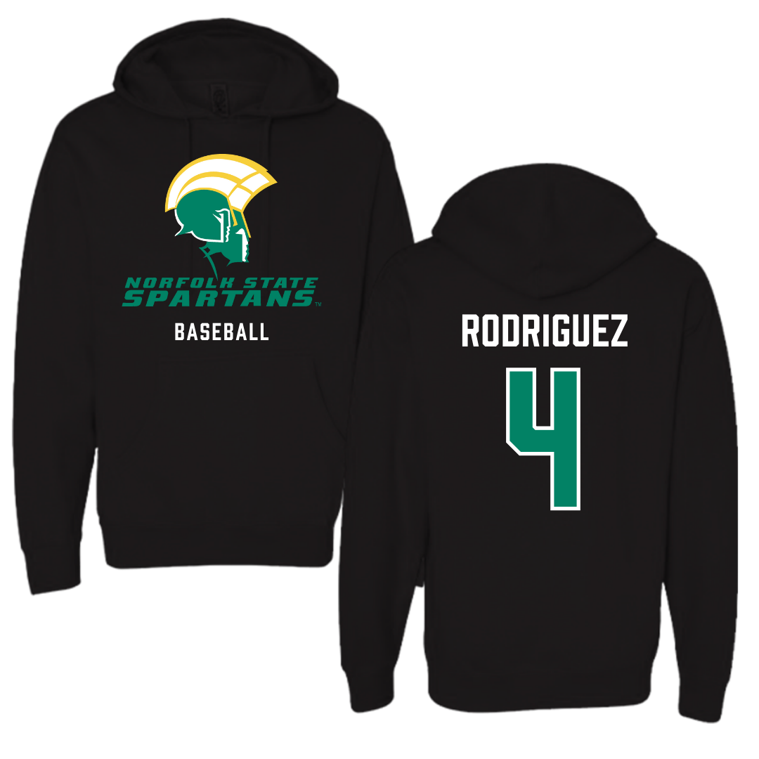 Norfolk State University Baseball Black Hoodie - #4 Raphael Rodriguez