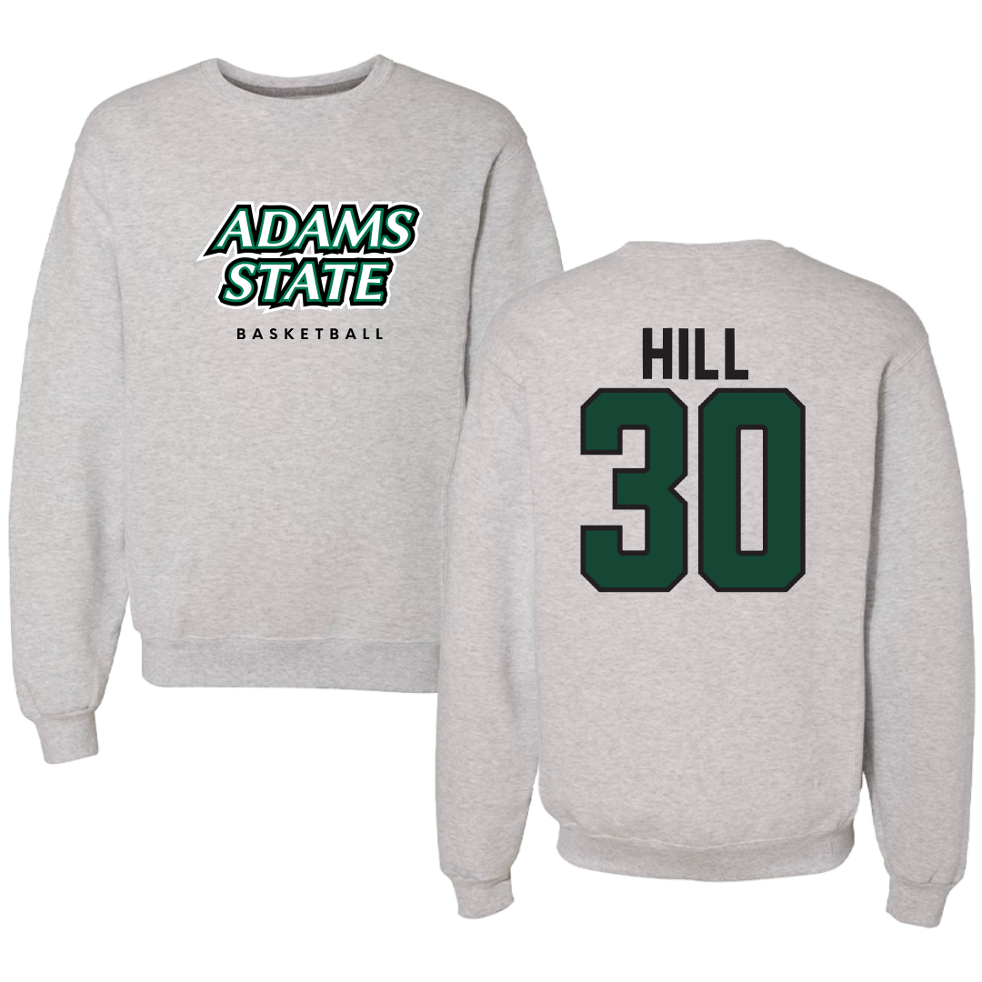 Adams State University Basketball Gray Crewneck - #30 Taejhuan Hill