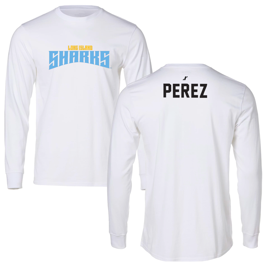 Long Island University Fencing White Classic Performance Long Sleeve - Francesca Perez