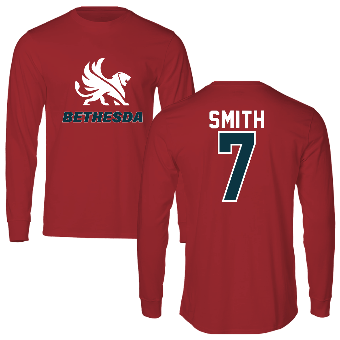 Bethesda University Basketball Canvas Red Long Sleeve - #7 Makaia Smith