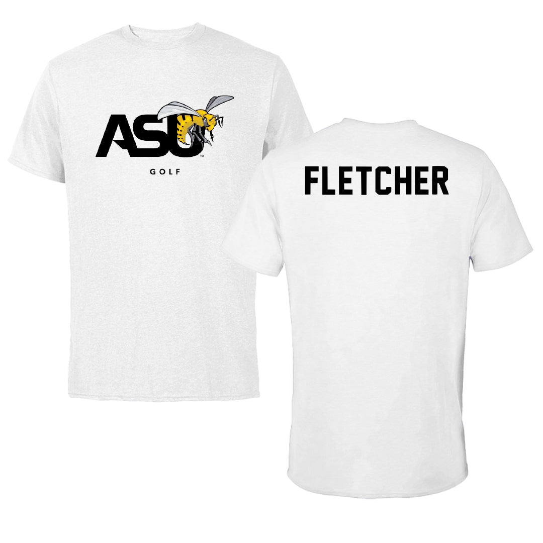Alabama State University Golf White ASU Performance Tee - Carmen Fletcher