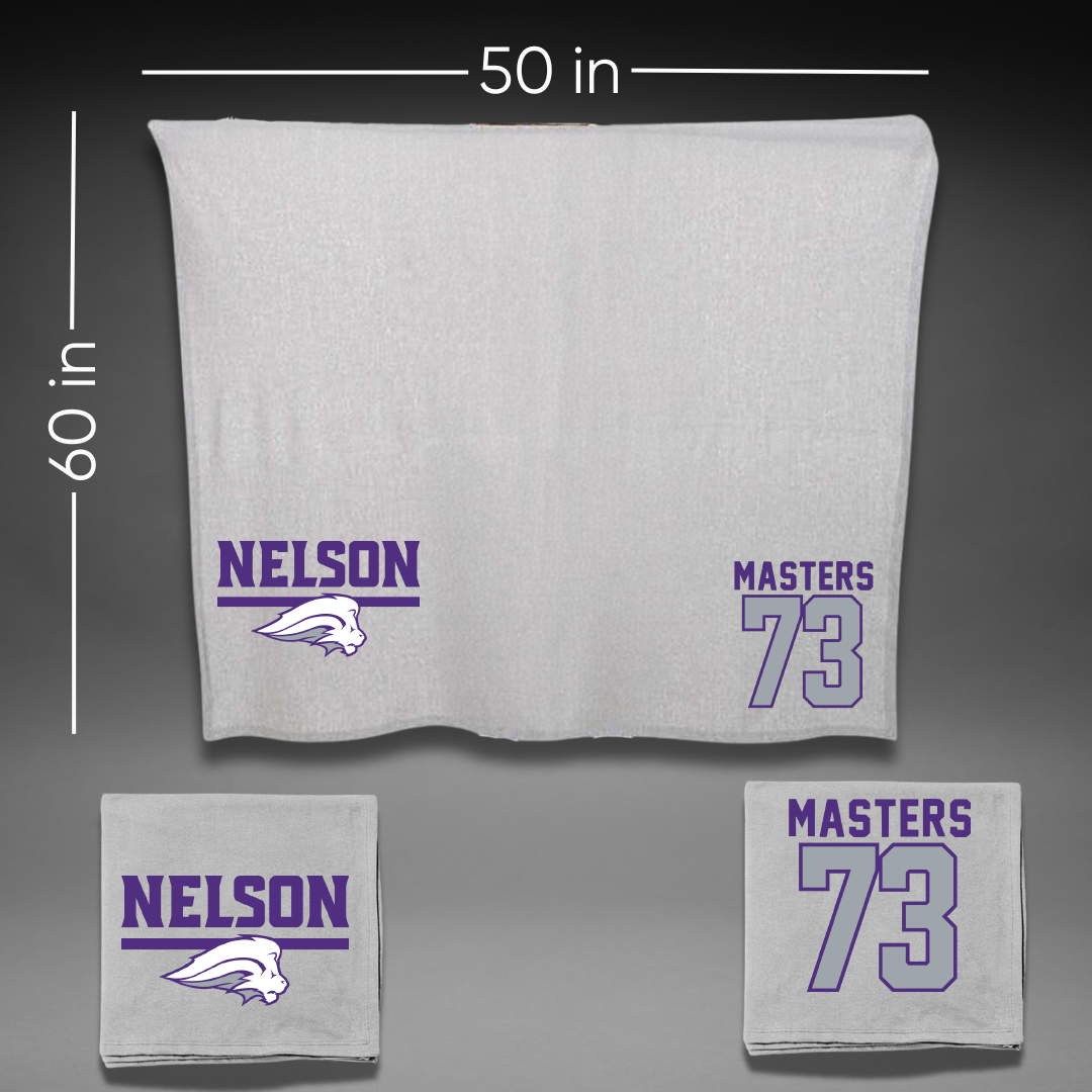 Nelson University Baseball Gray Blanket - #73 Dakota Masters