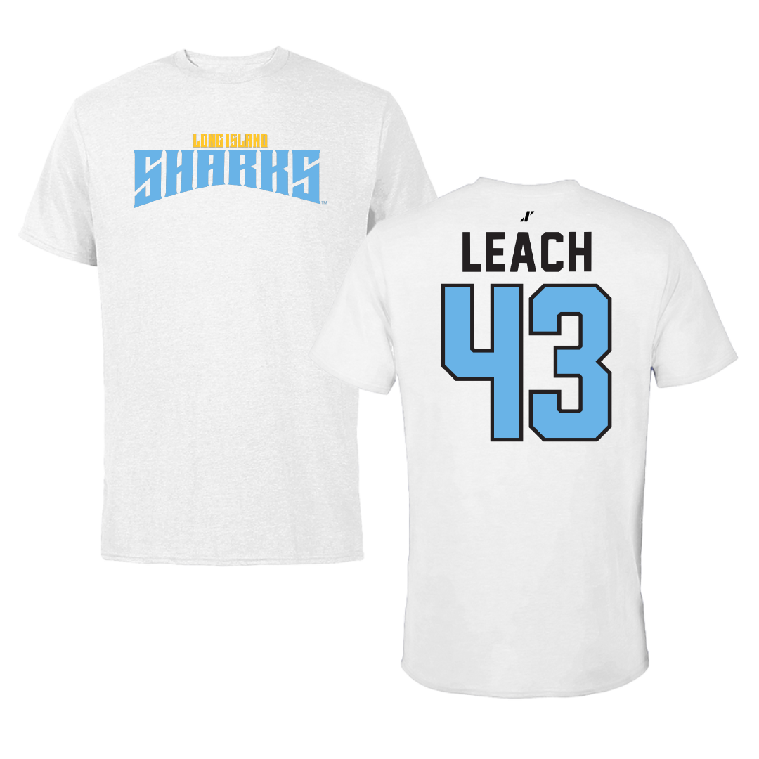 Long Island University Acrobatics & Tumbling White Classic Tee - #43 Rey Leach