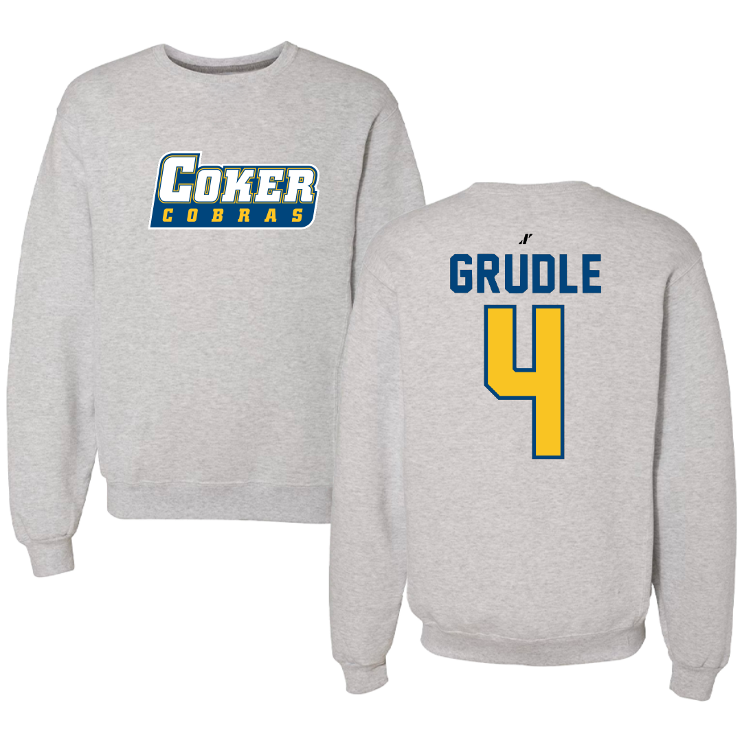 Coker University Acrobatics & Tumbling Light Gray Crewneck - #4 Tessa Grudle