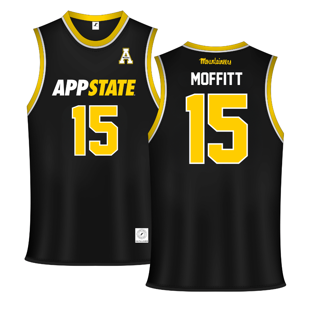 Appalachian State University Black Basketball Jersey - #15 Rylan Moffitt