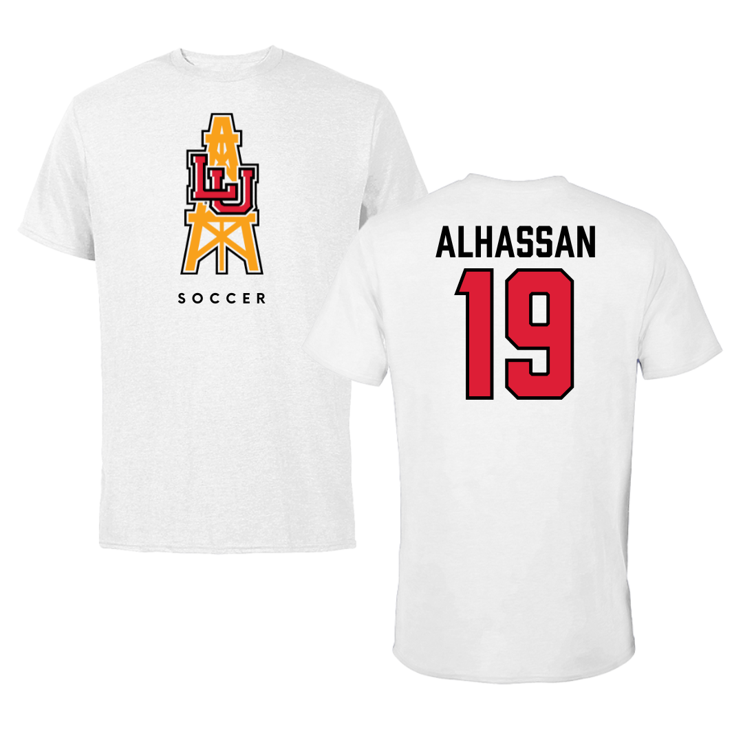 Lamar University Soccer White Performance Tee - #19 Rafiatu Alhassan