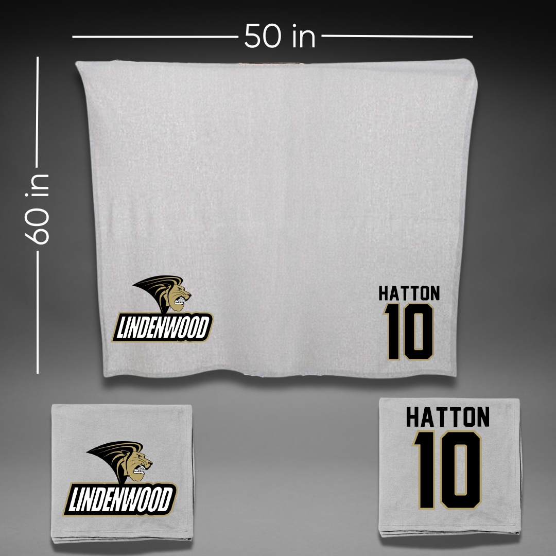 Lindenwood University Softball Gray Blanket - #10 Tori Hatton