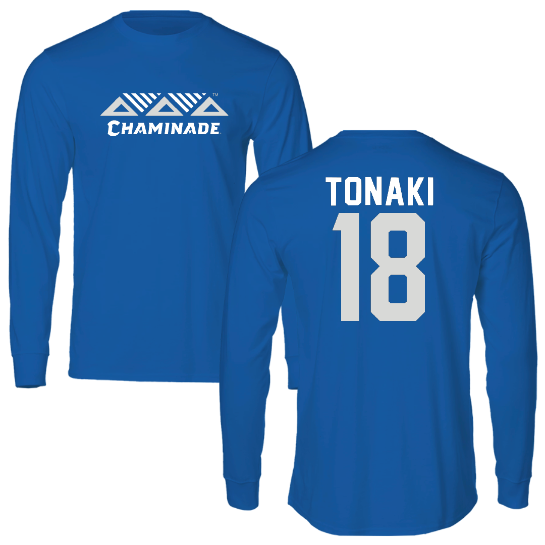 Chaminade University Softball Blue Performance Long Sleeve - #18 Elora Tonaki