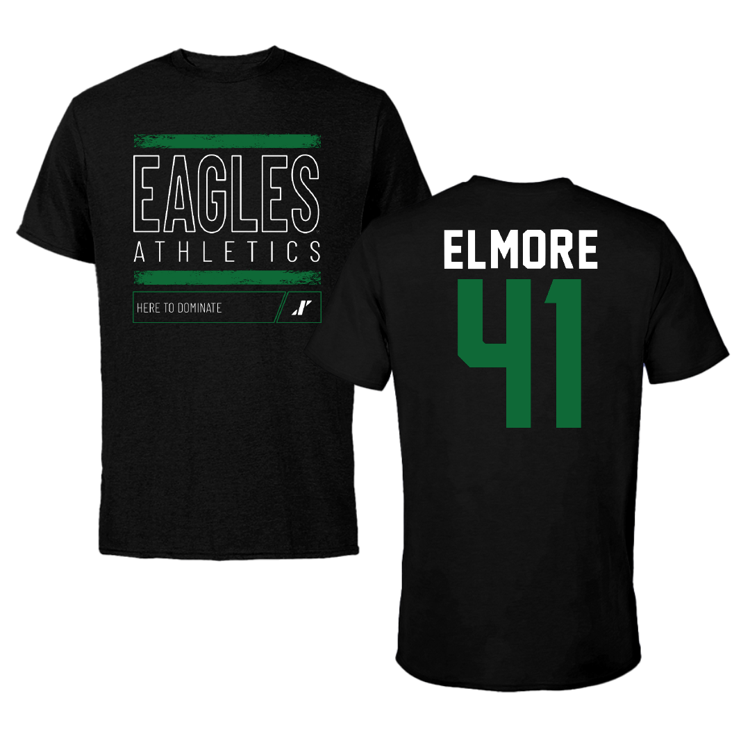 Eastern Michigan University Football Black Dominate Tee - #41 Terrelle Elmore