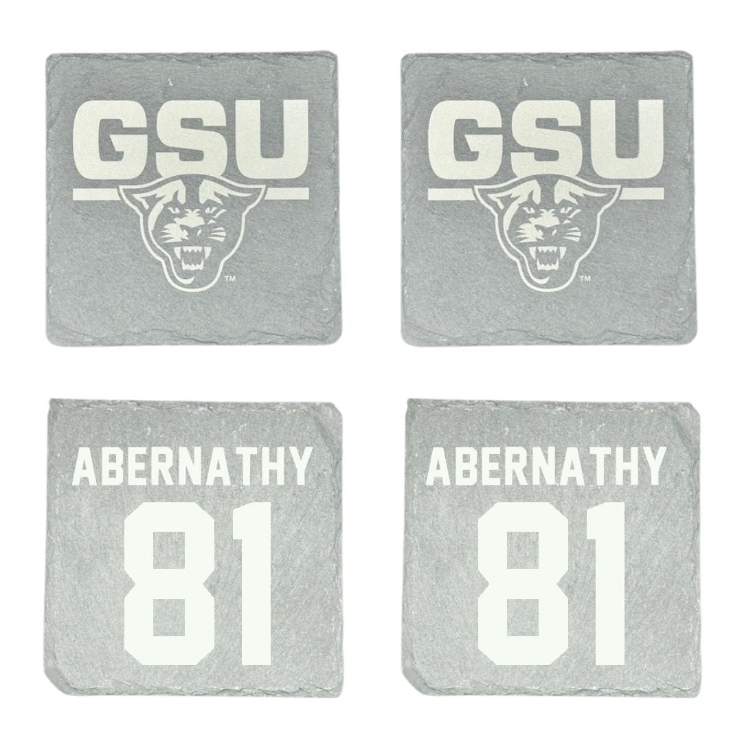 Georgia State University Football Stone Coaster (4 Pack)  - #81 Myles Abernathy