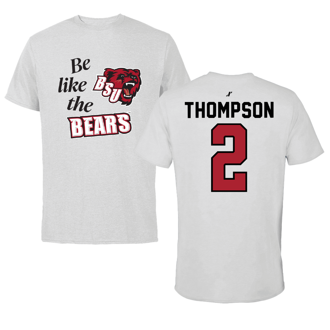 Bridgewater State University Basketball Light Gray Be Like Us Performance Tee - #2 Alexia Thompson